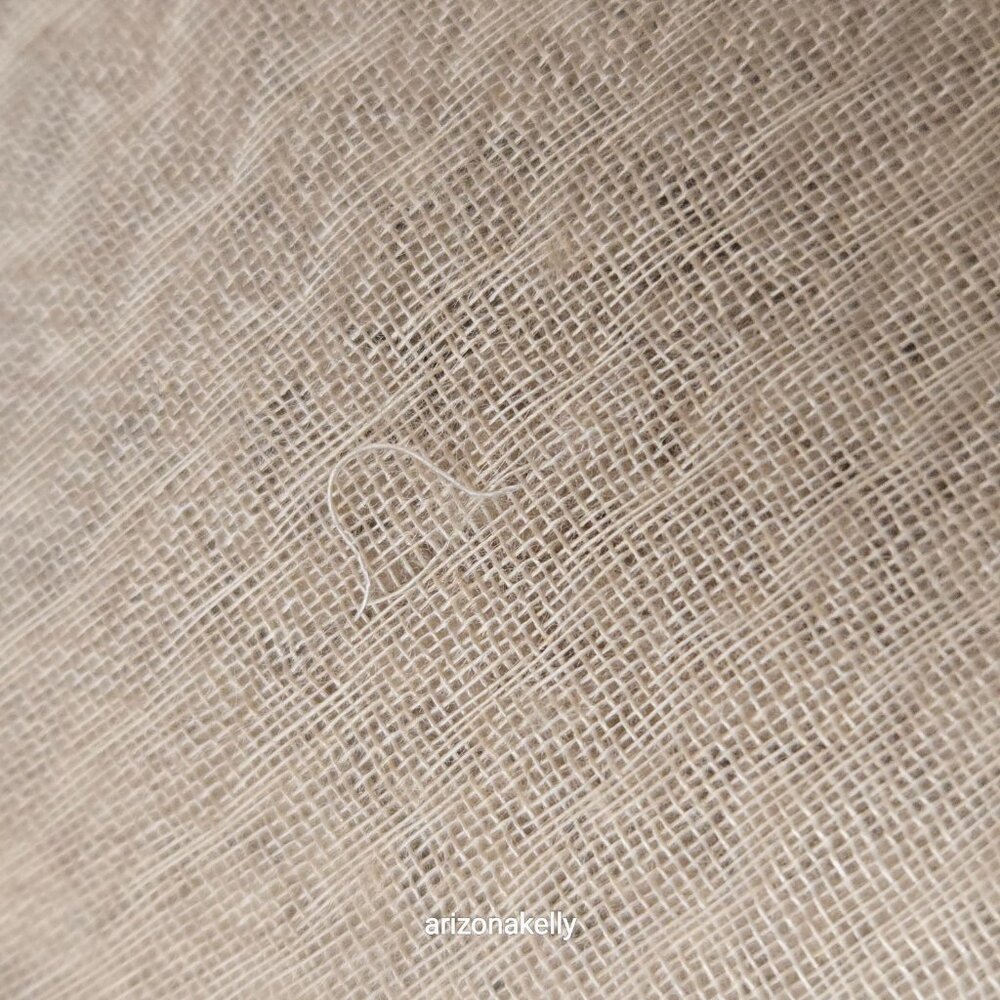 Huge Cashmere Square Woven Neutral Colors Tan Creme Lightweight - Picture 9 of 16